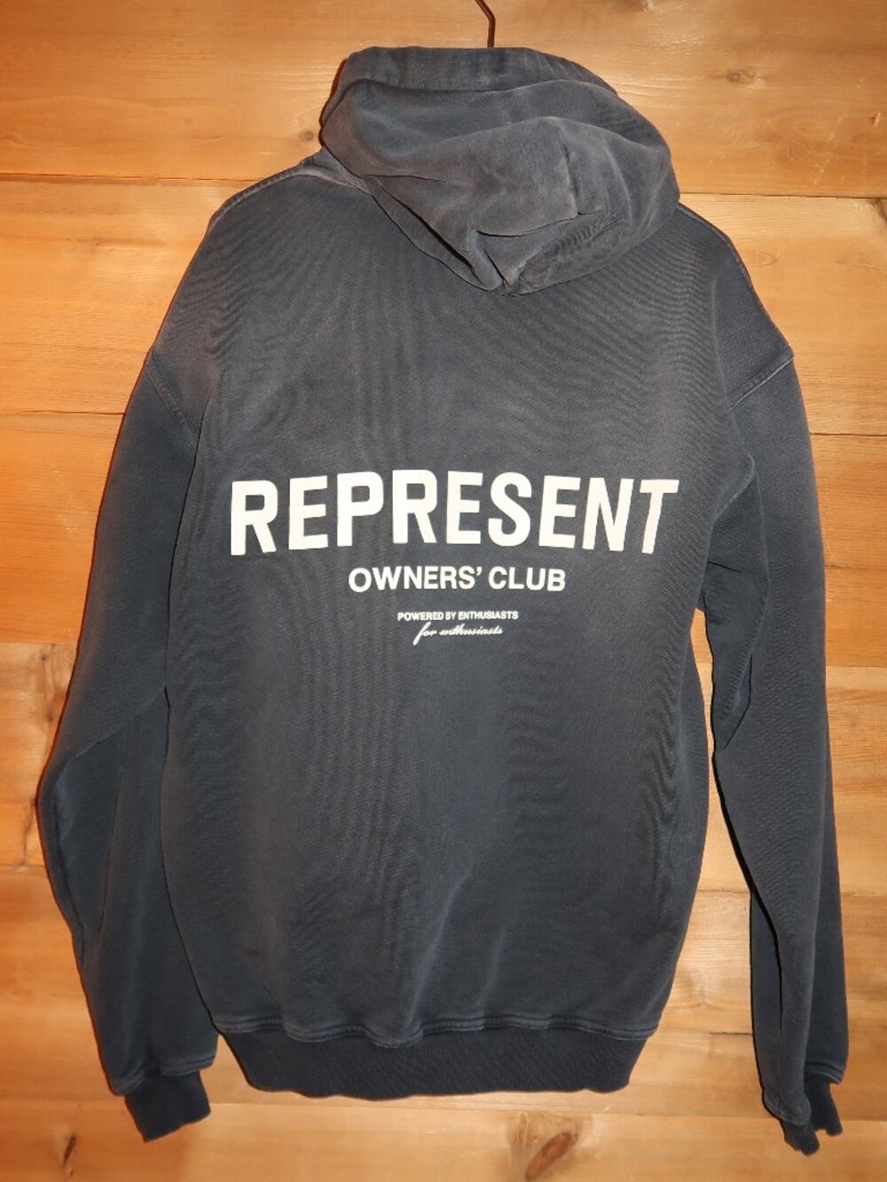 Represent Washed Black Hoodie XXS